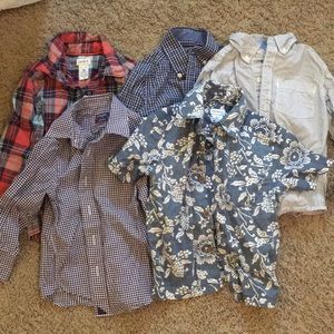 5 toddler button ups - size 3T - like new